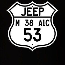 Highway Route Sign Jeep 1953 M 38 A1C T Shirt