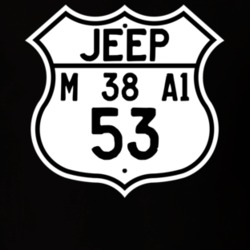 Highway Route Sign Jeep 1953 M 38 A1 T Shirt