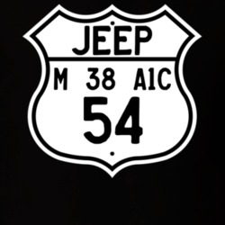 Highway Route Sign Jeep 1954 M 38 A1C T Shirt