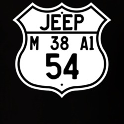 Highway Route Sign Jeep 1954 M 38 A1 T Shirt