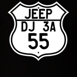 Highway Route Sign Jeep 1955 DJ 3A T Shirt