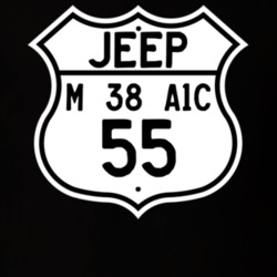 Highway Route Sign Jeep 1955 M 38 A1C T Shirt