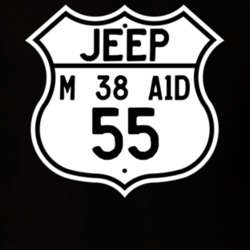 Highway Route Sign Jeep 1955 M 38 A1D T Shirt