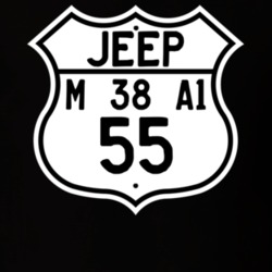 Highway Route Sign Jeep 1955 M 38 A1 T Shirt