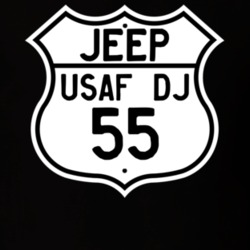 Highway Route Sign Jeep 1955 USAF DJ T Shirt