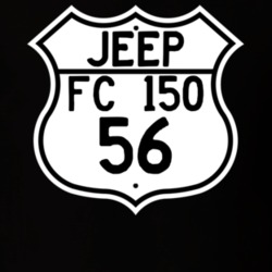 Highway Route Sign Jeep 1956 FC 150 T Shirt