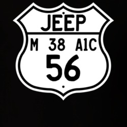 Highway Route Sign Jeep 1956 M 38 A1C T Shirt