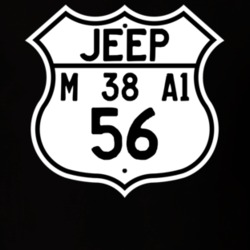 Highway Route Sign Jeep 1956 M 38 A1 T Shirt