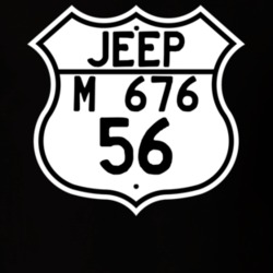 Highway Route Sign Jeep 1956 M 676 T Shirt