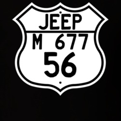 Highway Route Sign Jeep 1956 M 677 T Shirt