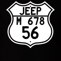 Highway Route Sign Jeep 1956 M 678 T Shirt
