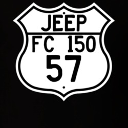 Highway Route Sign Jeep 1957 FC 150 T Shirt