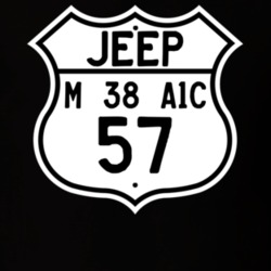 Highway Route Sign Jeep 1957 M 38 A1C T Shirt