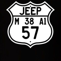 Highway Route Sign Jeep 1957 M 38 A1 T Shirt