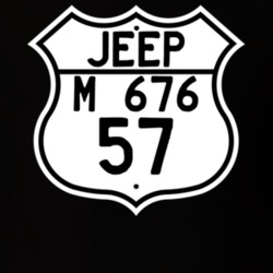 Highway Route Sign Jeep 1957 M 676 T Shirt