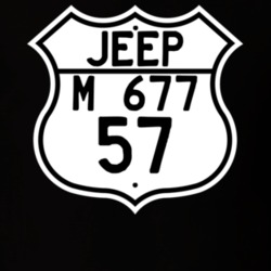 Highway Route Sign Jeep 1957 M 677 T Shirt