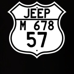 Highway Route Sign Jeep 1957 M 678 T Shirt