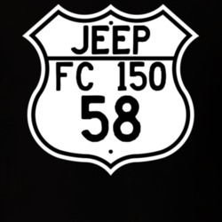 Highway Route Sign Jeep 1958 FC 150 T Shirt