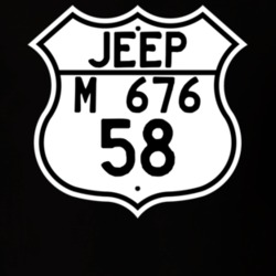 Highway Route Sign Jeep 1958 M 676 T Shirt