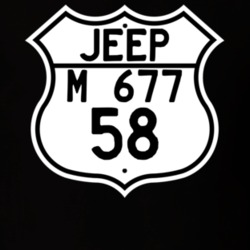 Highway Route Sign Jeep 1958 M 677 T Shirt