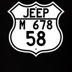 Highway Route Sign Jeep 1958 M 678 T Shirt
