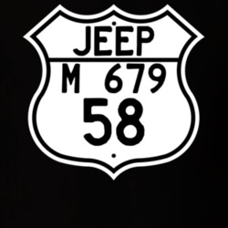 Highway Route Sign Jeep 1958 M 679 T Shirt