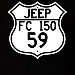 Highway Route Sign Jeep 1959 FC 150 T Shirt