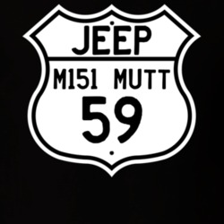 Highway Route Sign Jeep 1959 M151 MUTT T Shirt