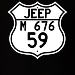 Highway Route Sign Jeep 1959 M 676 T Shirt