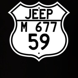Highway Route Sign Jeep 1959 M 677 T Shirt