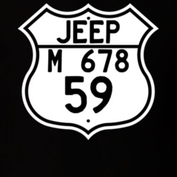 Highway Route Sign Jeep 1959 M 678 T Shirt