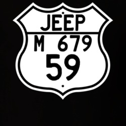Highway Route Sign Jeep 1959 M 679 T Shirt