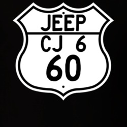 Highway Route Sign Jeep 1960 CJ 6 T Shirt