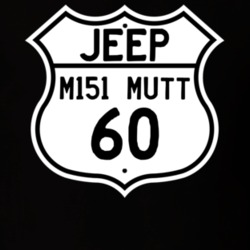 Highway Route Sign Jeep 1960 M151 MUTT T Shirt