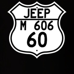 Highway Route Sign Jeep 1960 M 606 T Shirt