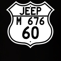 Highway Route Sign Jeep 1960 M 676 T Shirt