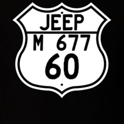 Highway Route Sign Jeep 1960 M 677 T Shirt
