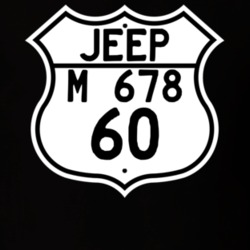 Highway Route Sign Jeep 1960 M 678 T Shirt