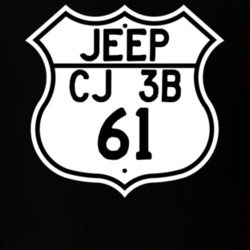 Highway Route Sign Jeep 1961 CJ 3B T Shirt