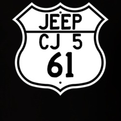 Highway Route Sign Jeep 1961 CJ 5 T Shirt