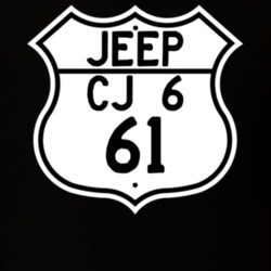 Highway Route Sign Jeep 1961 CJ 6 T Shirt