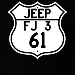 Highway Route Sign Jeep 1961 FJ 3 T Shirt