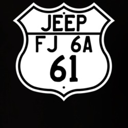 Highway Route Sign Jeep 1961 FJ 6A T Shirt