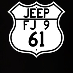 Highway Route Sign Jeep 1961 FJ 9 T Shirt