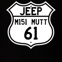 Highway Route Sign Jeep 1961 M151 MUTT T Shirt