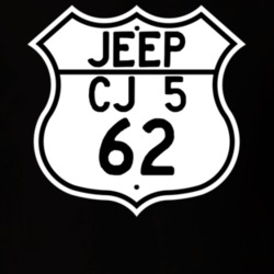 Highway Route Sign Jeep 1962 CJ 5 T Shirt