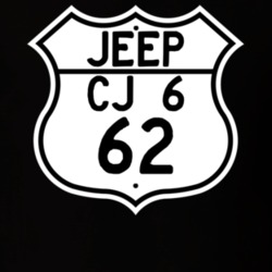 Highway Route Sign Jeep 1962 CJ 6 T Shirt
