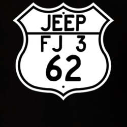 Highway Route Sign Jeep 1962 FJ 3 T Shirt