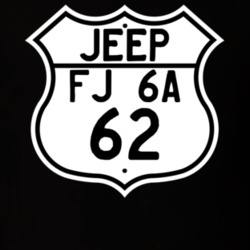 Highway Route Sign Jeep 1962 FJ 6A T Shirt