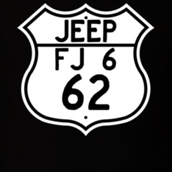 Highway Route Sign Jeep 1962 FJ 6 T Shirt